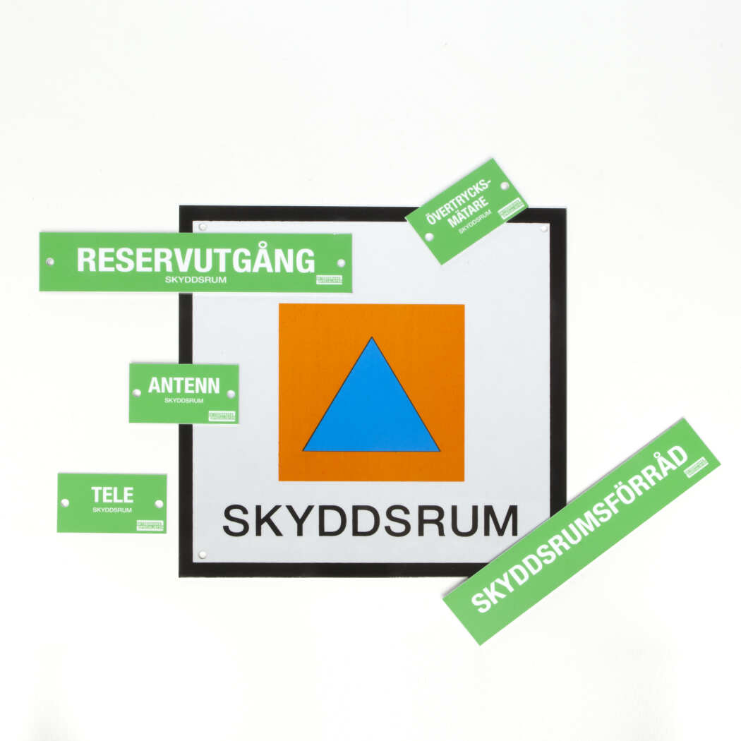 Skyltar SKyddsrum